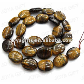 12x16mm natural tigereye pedra plana oval beads